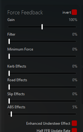 dirt rally wheel settings