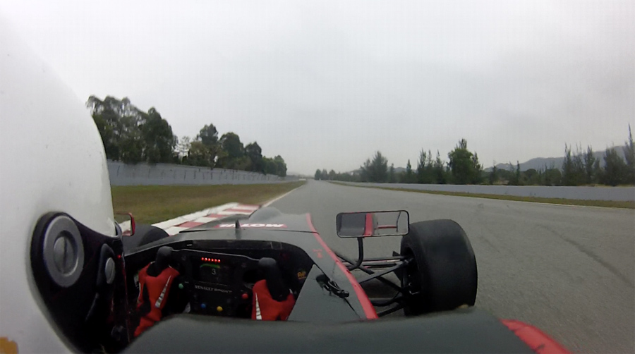 Brad onboard of the Formula Renault 2.0. 